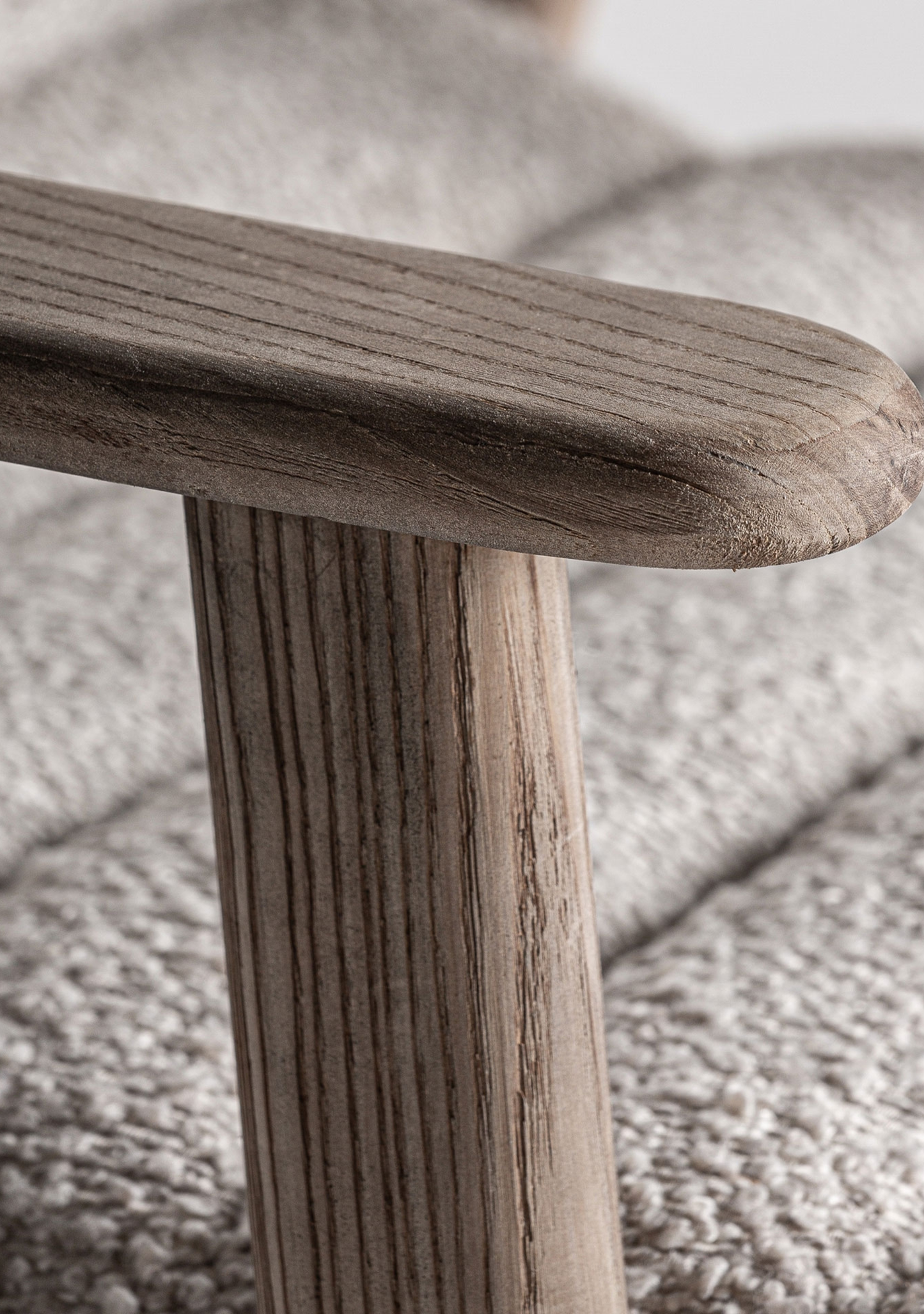 Jacquard Upholstered Elm Wood Bar Stool