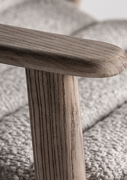 Jacquard Upholstered Elm Wood Bar Stool