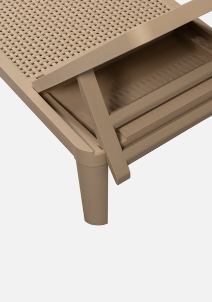 JINTE GARDEN LOUNGER PP SAND - Elara Maison