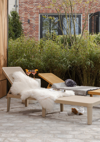 JINTE GARDEN LOUNGER PP SAND - Elara Maison