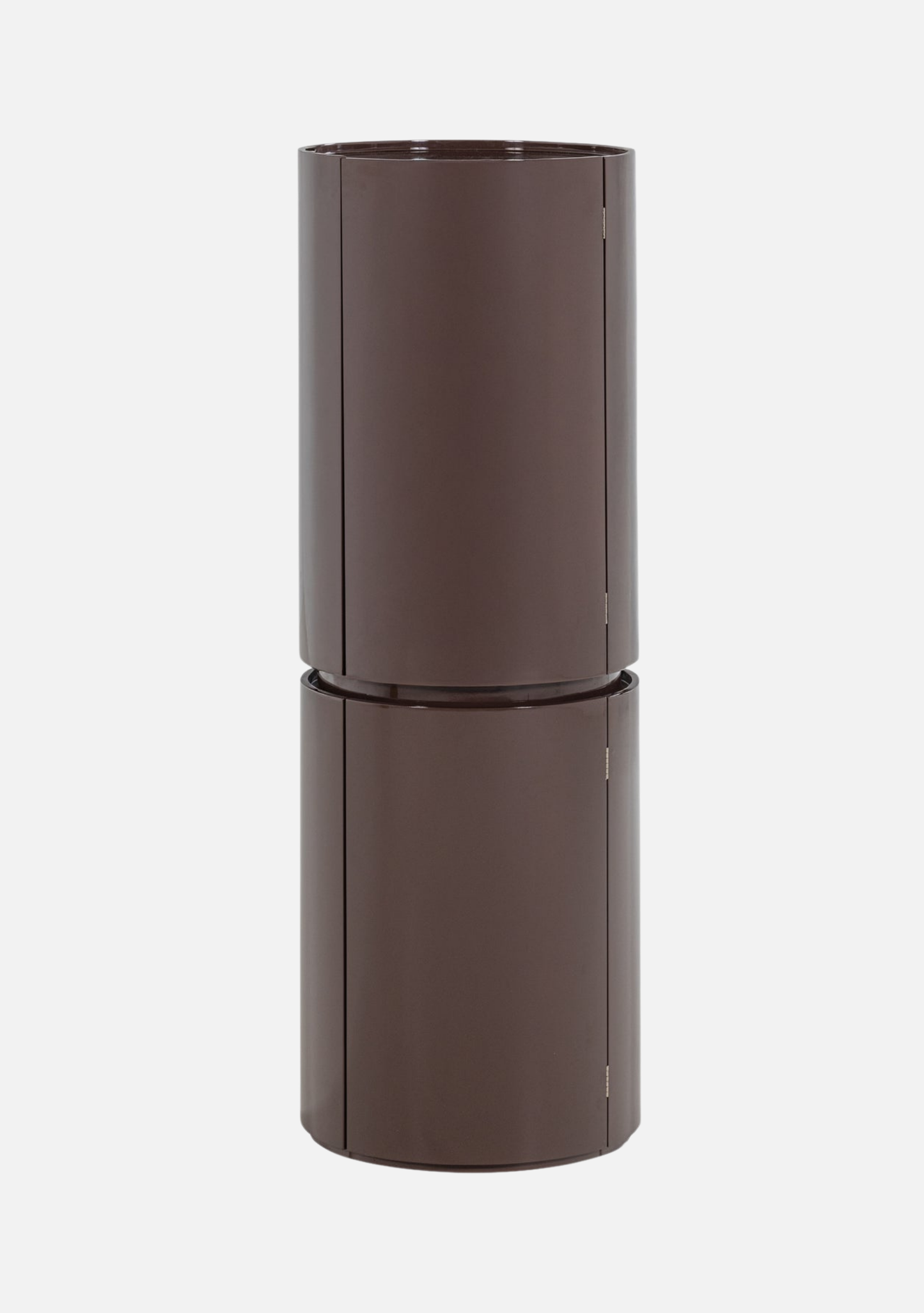 Sera Round Cabinet – Dark Brown FSC® Gloss MDF - Elara Maison
