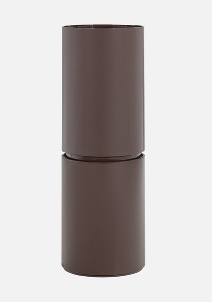 Sera Round Cabinet – Dark Brown FSC® Gloss MDF - Elara Maison