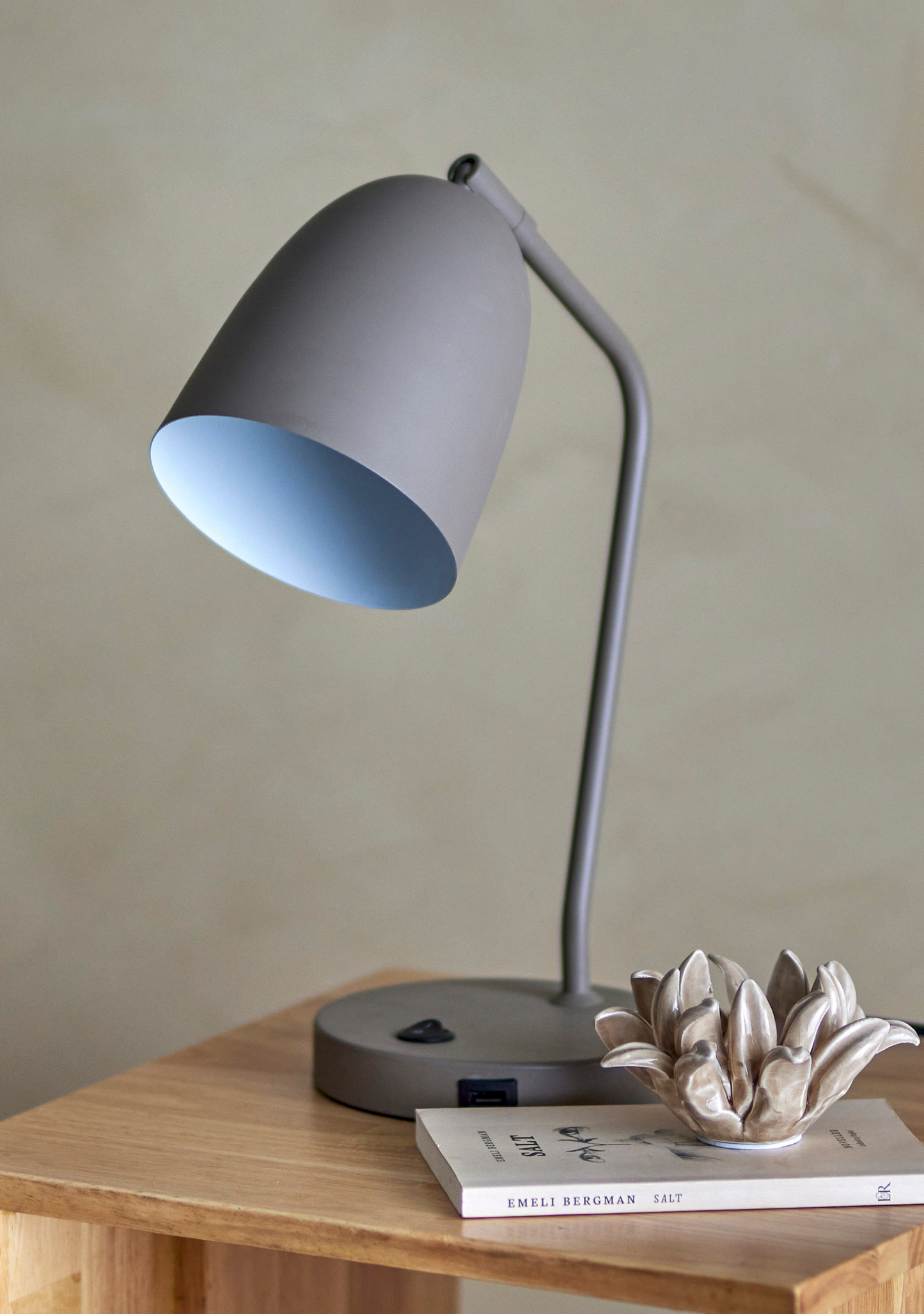 Lemar Table Lamp – Grey Metal (Set of 2) - Elara Maison