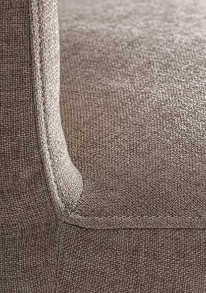 Vipiteno Beige Chenille Swivel Accent Armchair