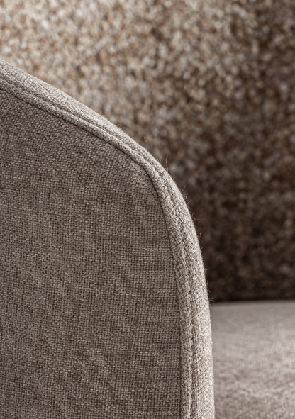 Vipiteno Beige Chenille Swivel Accent Armchair
