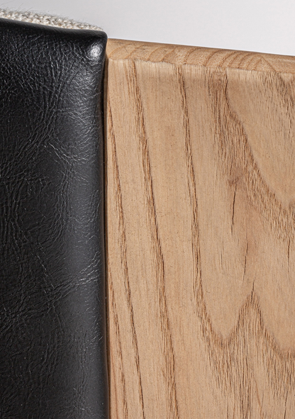Nara Designer Oak Dining Chair with Leather & Stain-Resistant Upholstery