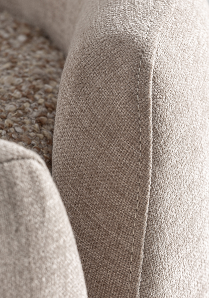 Vipiteno Beige Chenille Swivel Accent Armchair