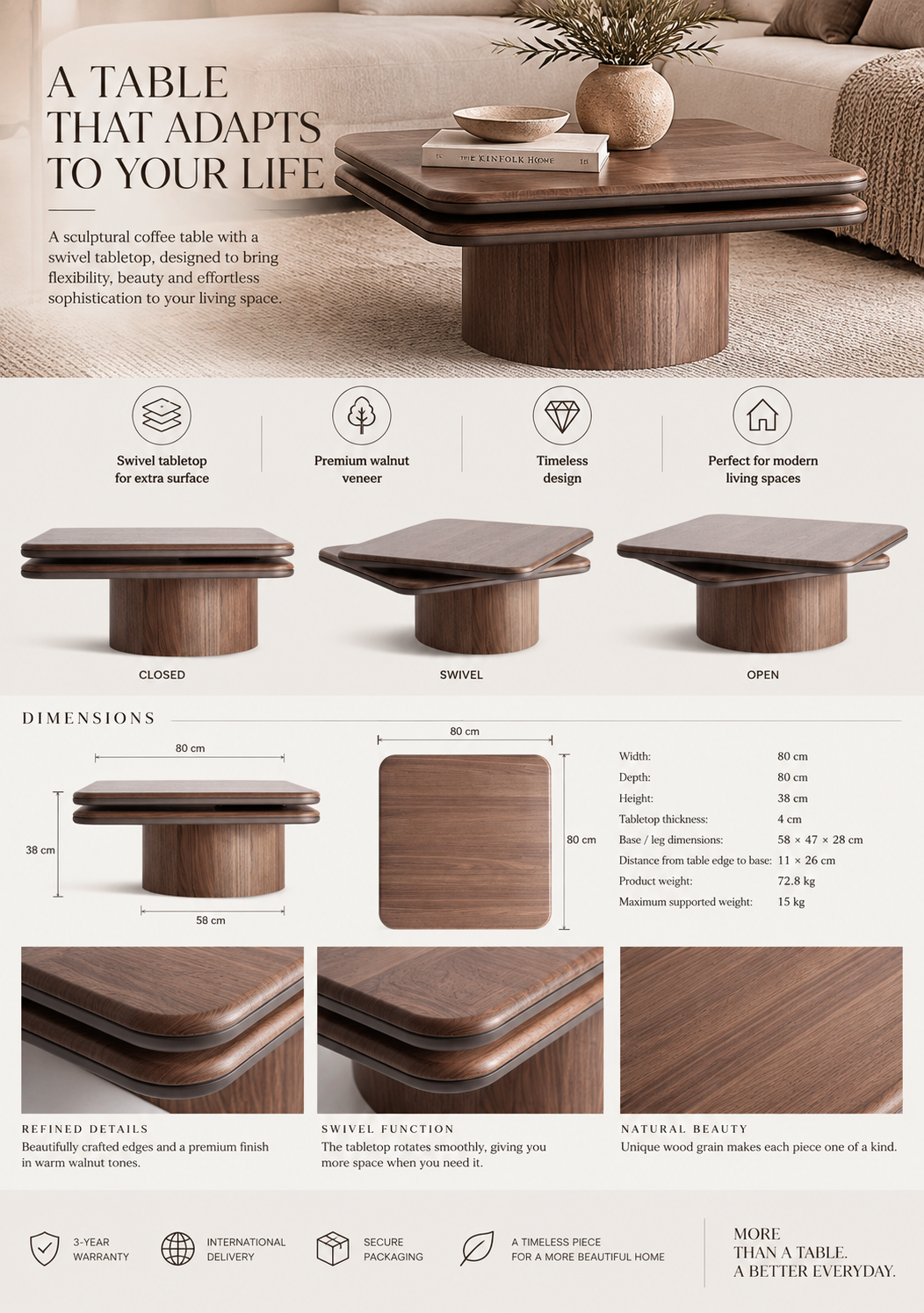 Kexby Coffee Table - Elara Maison