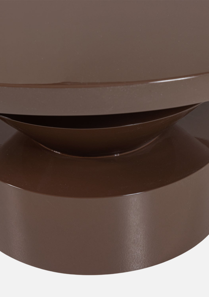 Auren Coffee Table – Brown Gloss MDF - Elara Maison
