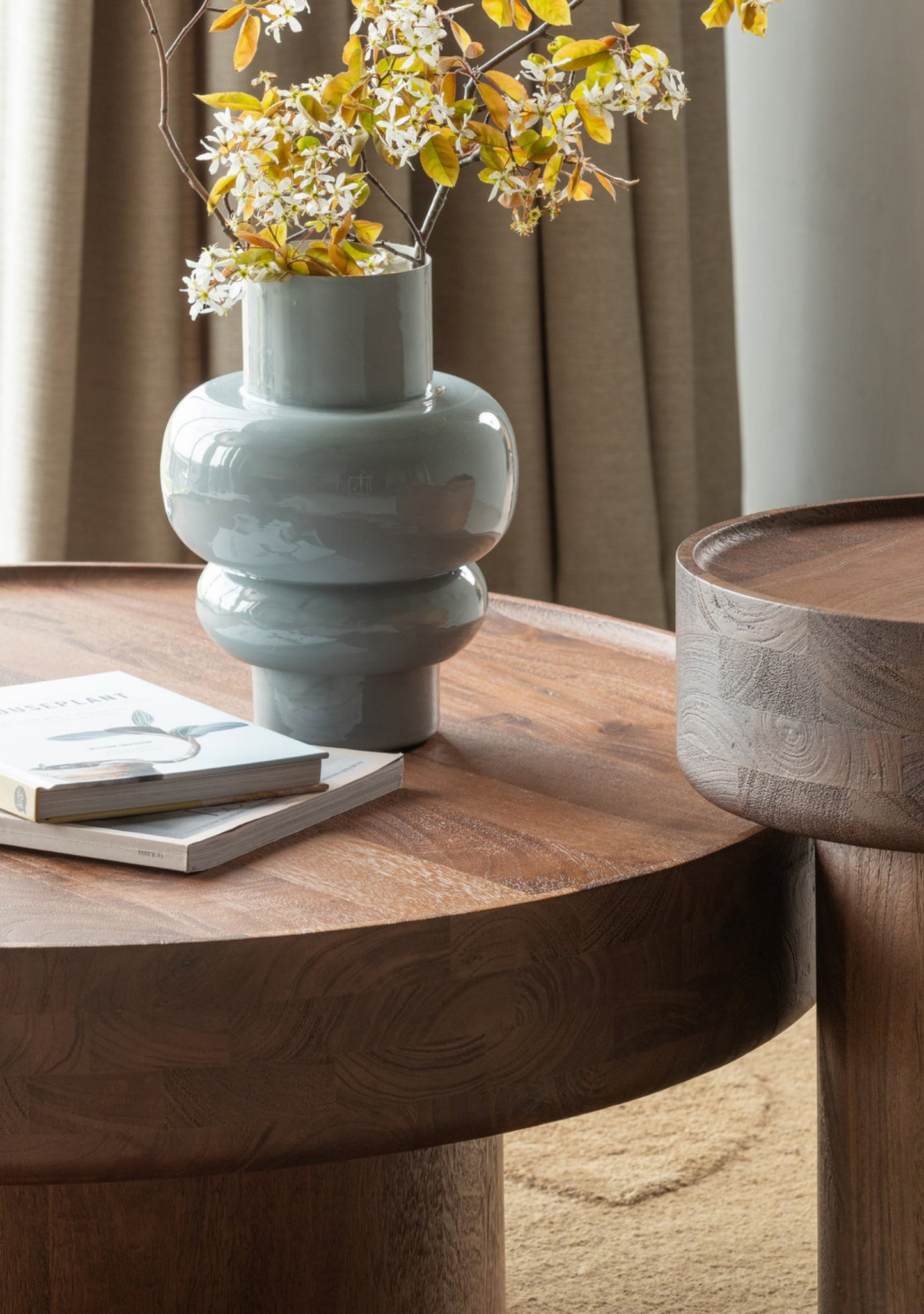 Dara Side Table – Brown Mango Wood - Elara Maison