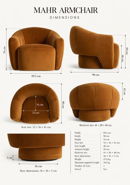 Mahr Swivel Armchair