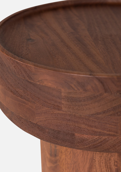 Dara Side Table – Brown Mango Wood - Elara Maison