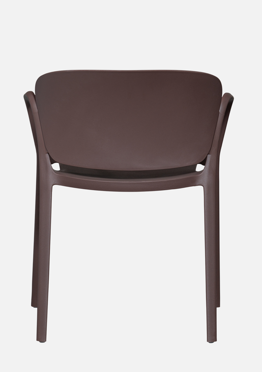 BENT GARDEN CHAIR PLASTIC PURPLE/BROWN - Elara Maison