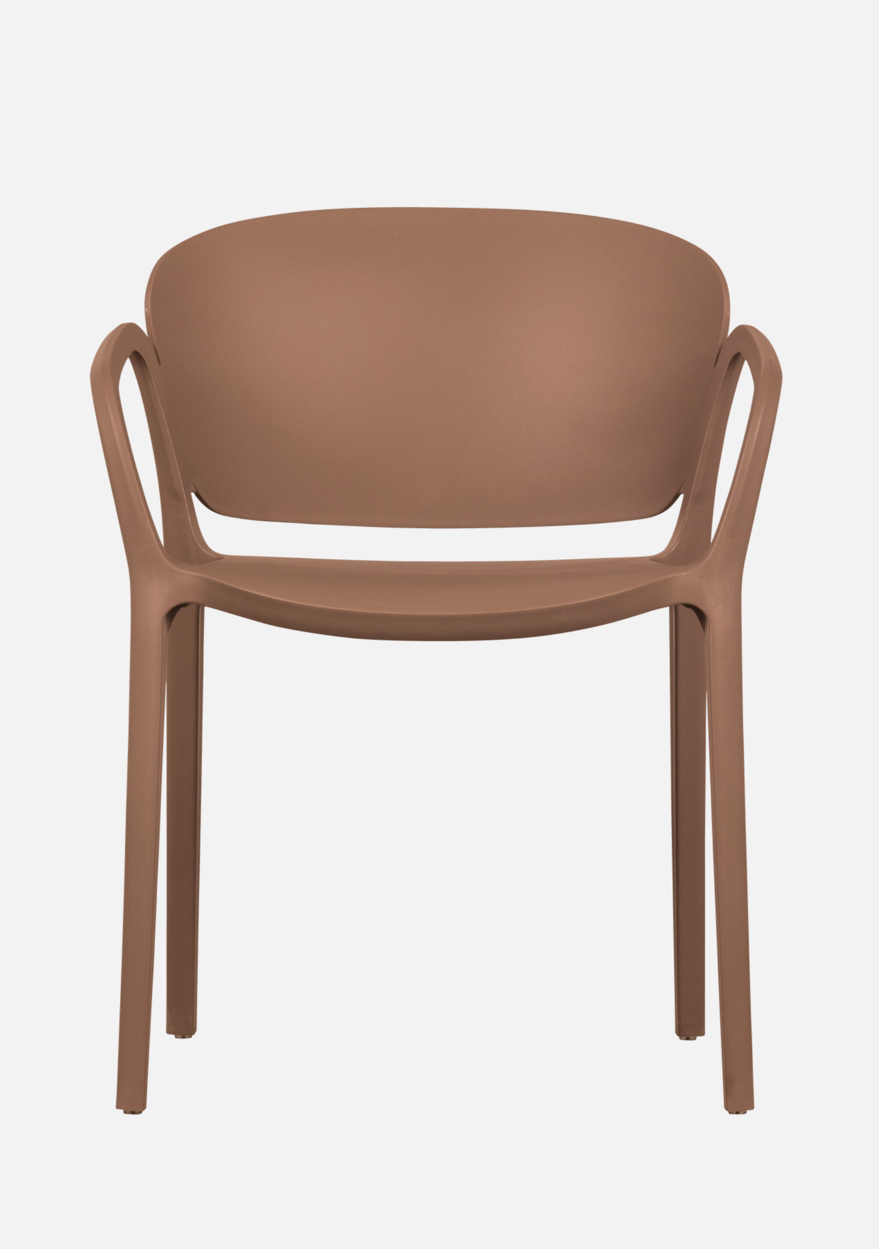 BENT GARDEN CHAIR PLASTIC SALMON PINK - Elara Maison