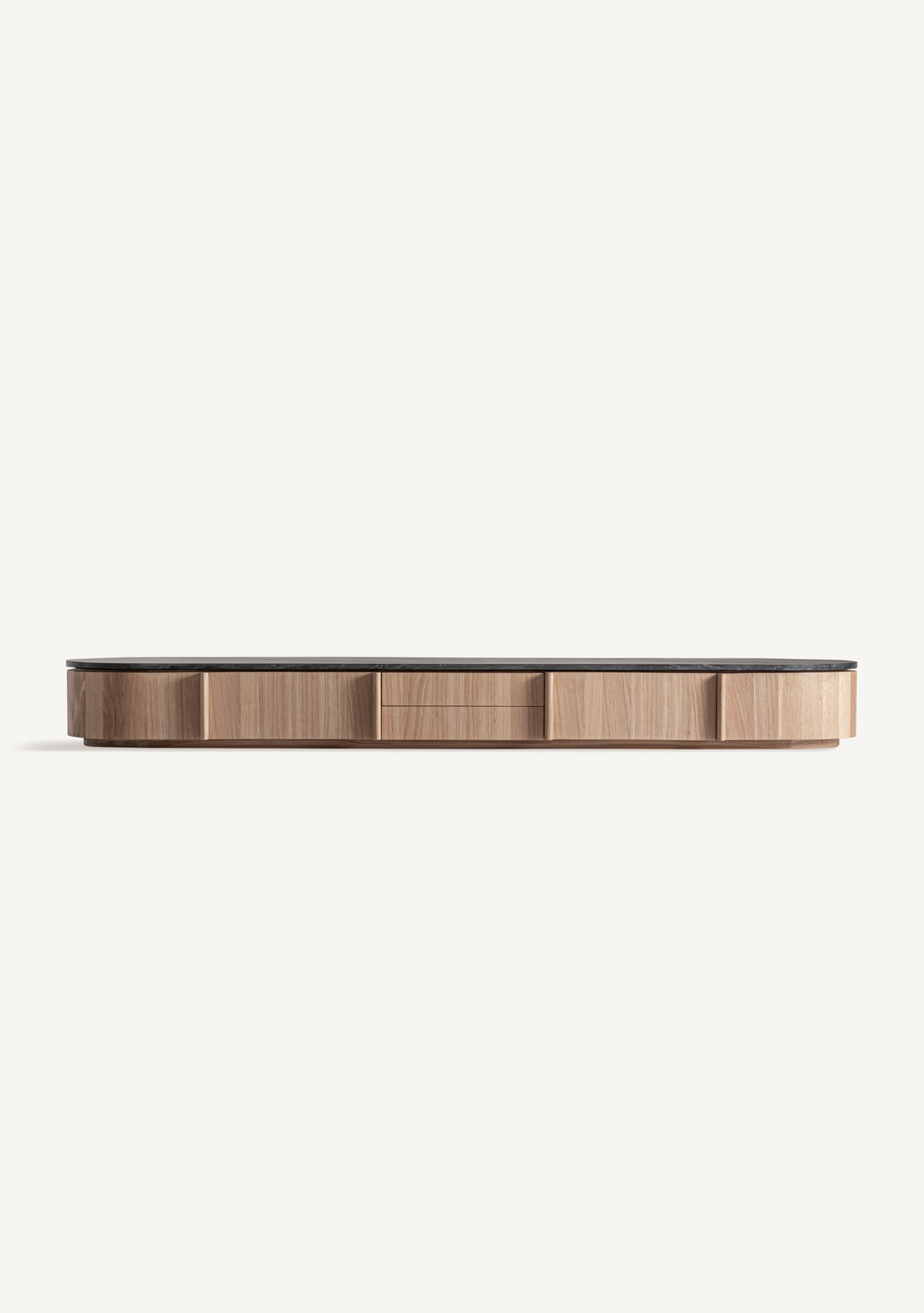 Nara Oak & Marble TV Stand
