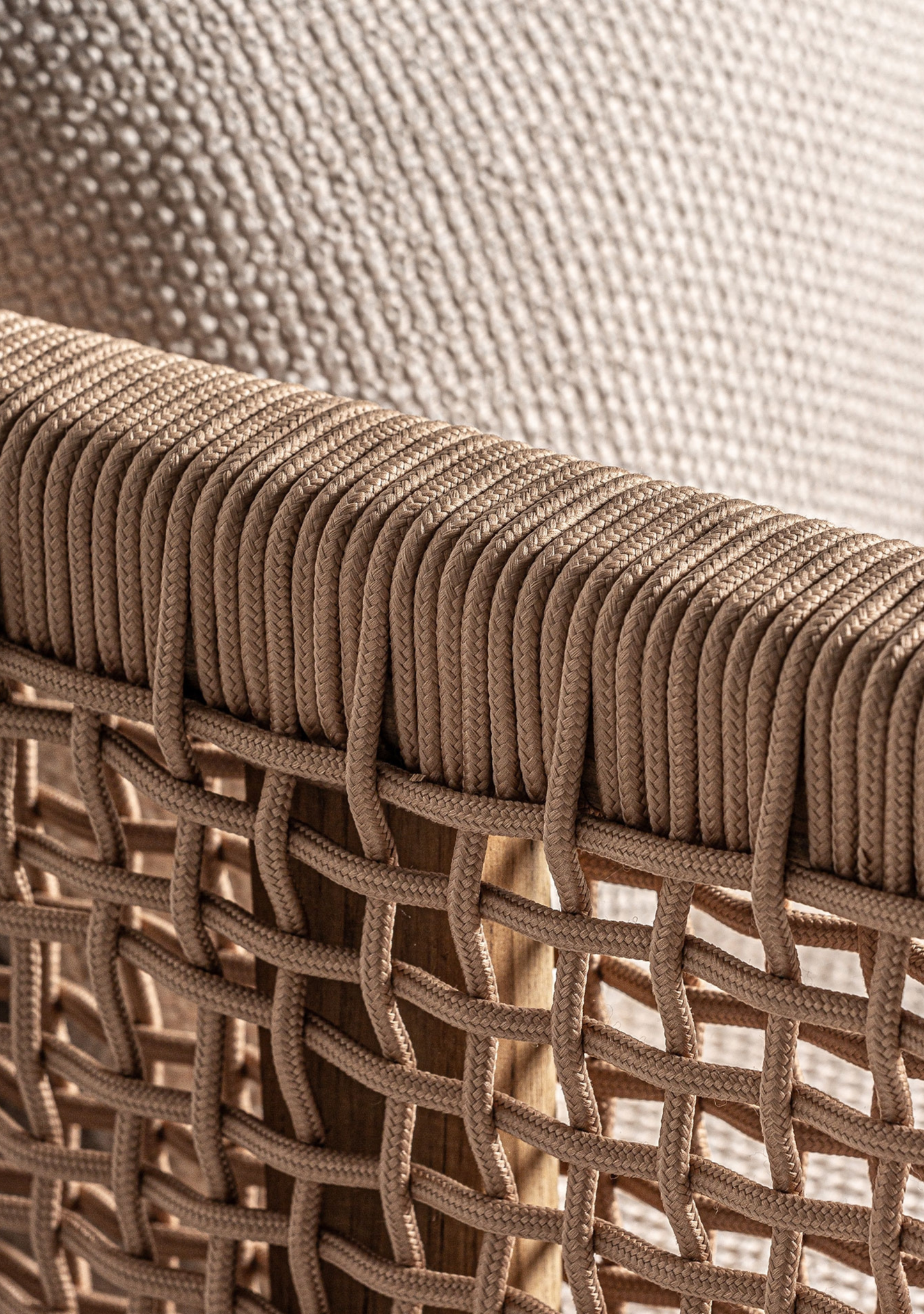Trena Luxury Outdoor Lounge Armchair in Recycled Teak & Handwoven Rope