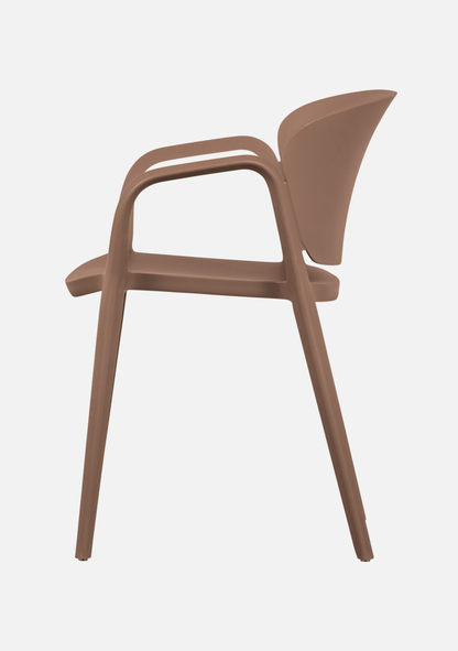 BENT GARDEN CHAIR PLASTIC SALMON PINK - Elara Maison