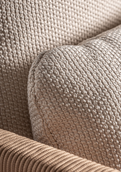 Trena Luxury Outdoor Lounge Armchair in Recycled Teak & Handwoven Rope