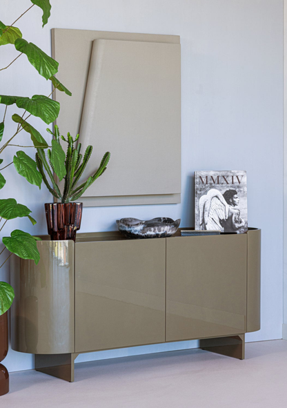 Liora TV Unit / Sideboard – High-Gloss Green FSC® - Elara Maison