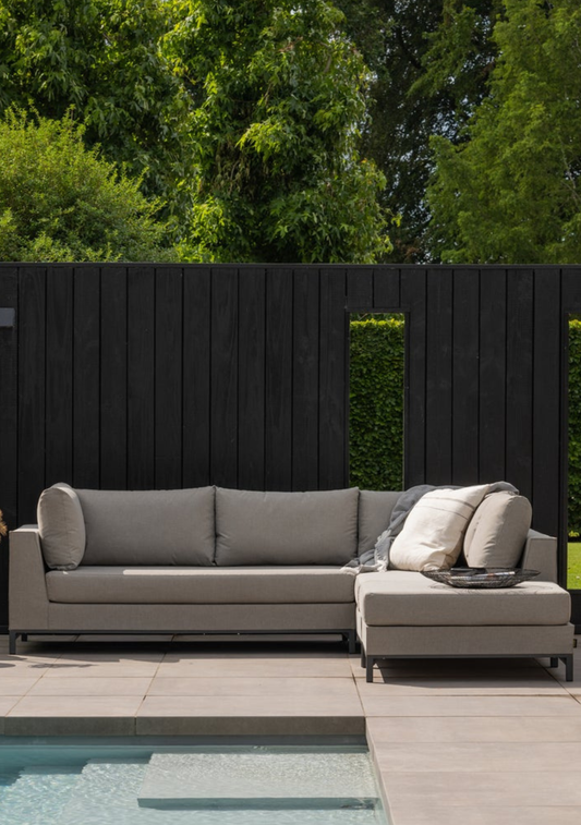 Sicilië Modular Outdoor Lounge – Left Configuration, Taupe - Elara Maison