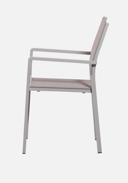 FOWL GARDEN CHAIR ALUMINIUM/TEXTILE SAND - Elara Maison