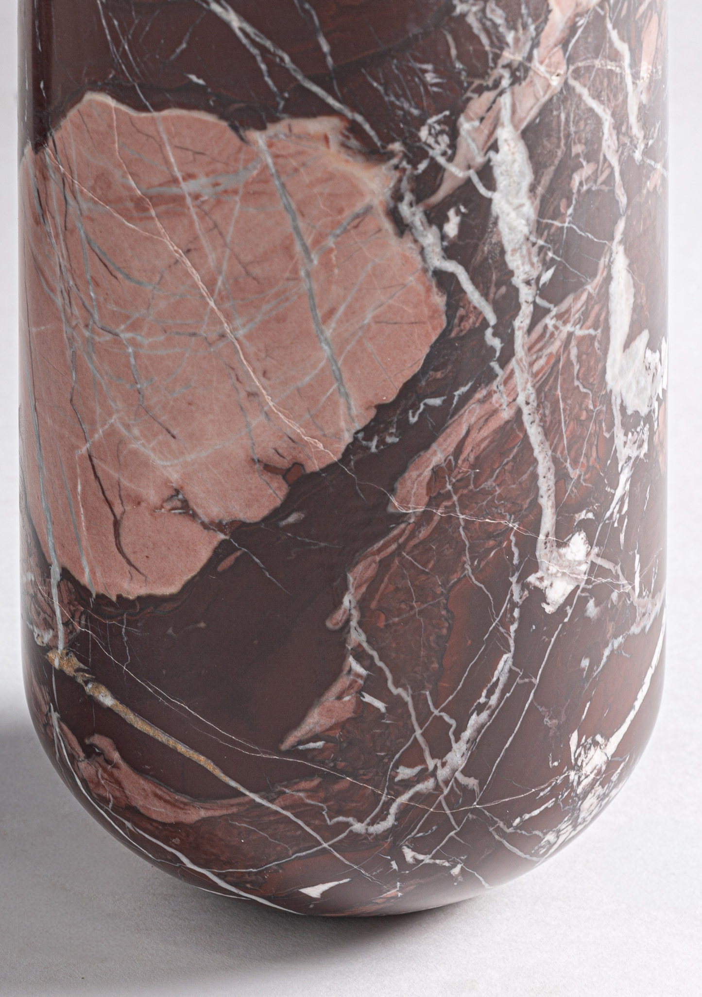 Bourg Luxury Burgundy Marble Coffee Table