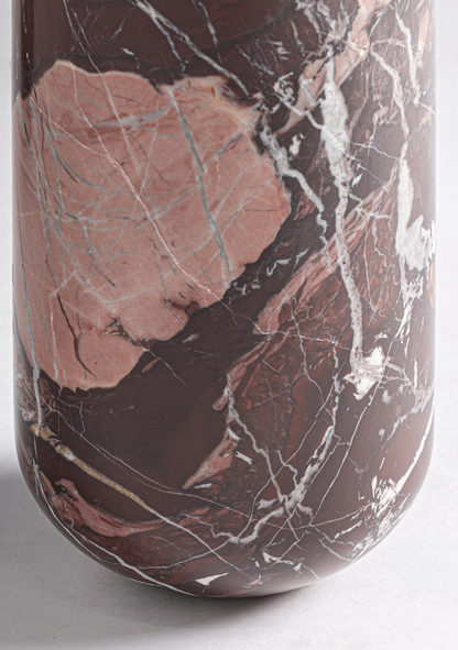 Bourg Luxury Burgundy Marble Coffee Table