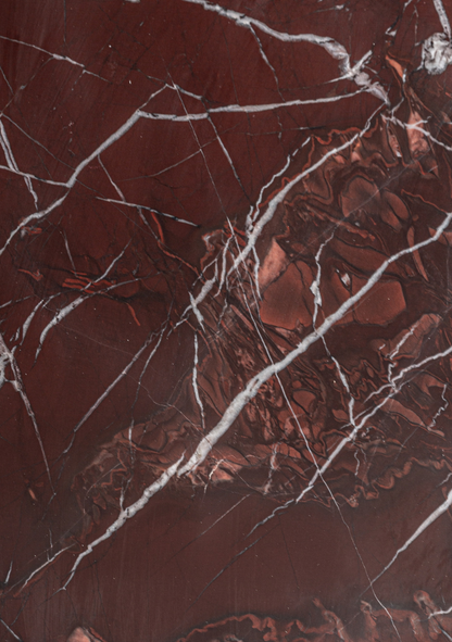 Bourg Luxury Burgundy Marble Coffee Table