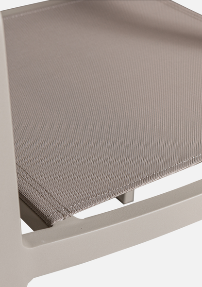 FOWL GARDEN CHAIR ALUMINIUM/TEXTILE SAND - Elara Maison
