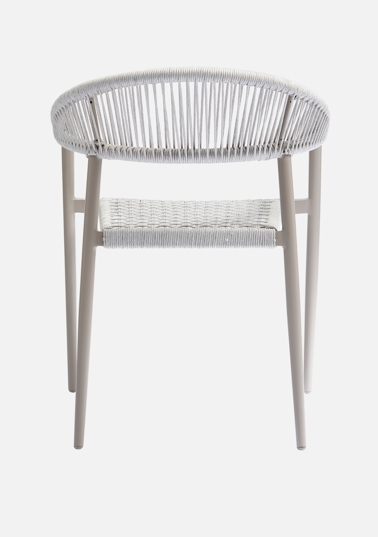 YELLOW GARDEN CHAIR ROPE/ALUMINIUM LIGHT GREY - SET OF 2 - Elara Maison