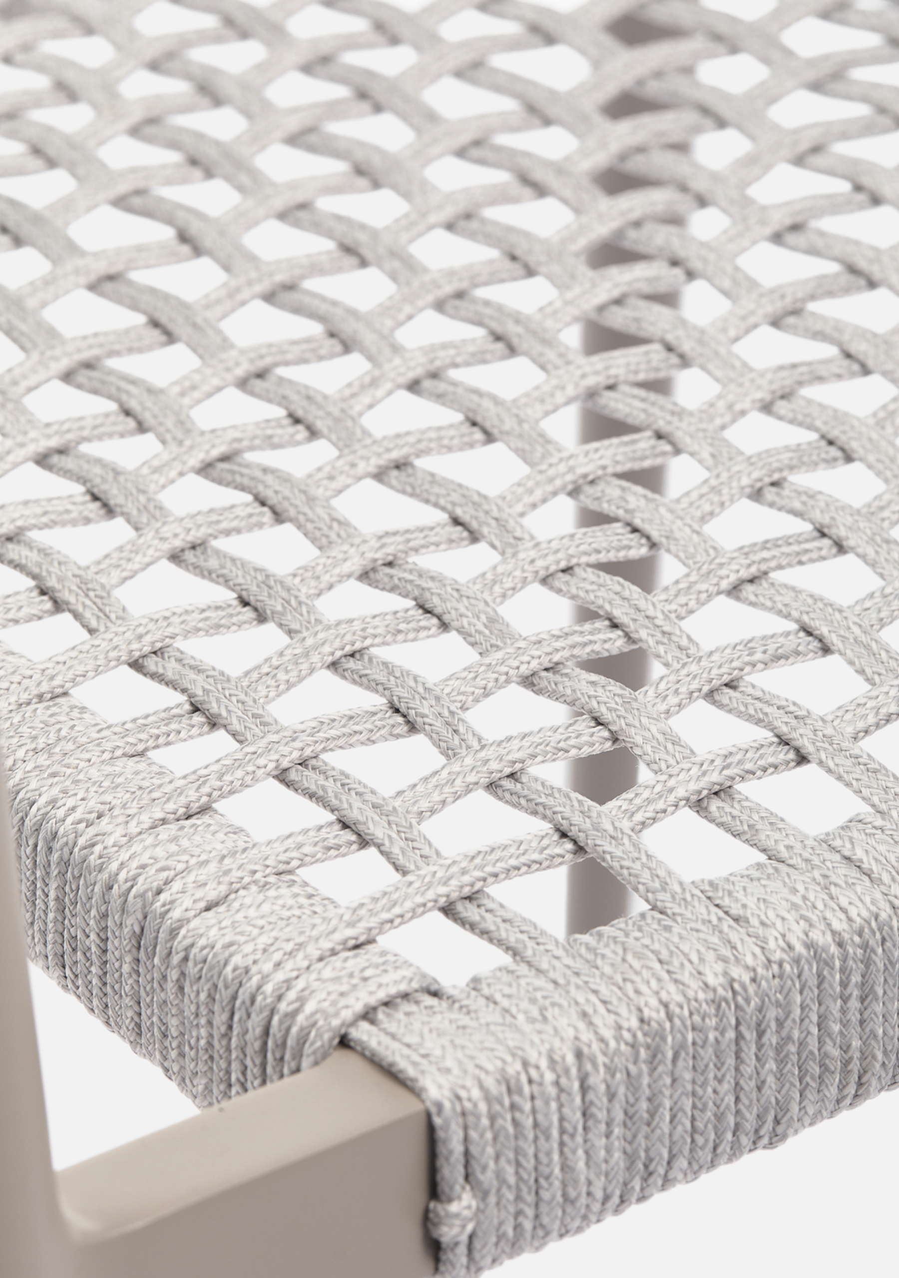 YELLOW GARDEN CHAIR ROPE/ALUMINIUM LIGHT GREY - SET OF 2 - Elara Maison