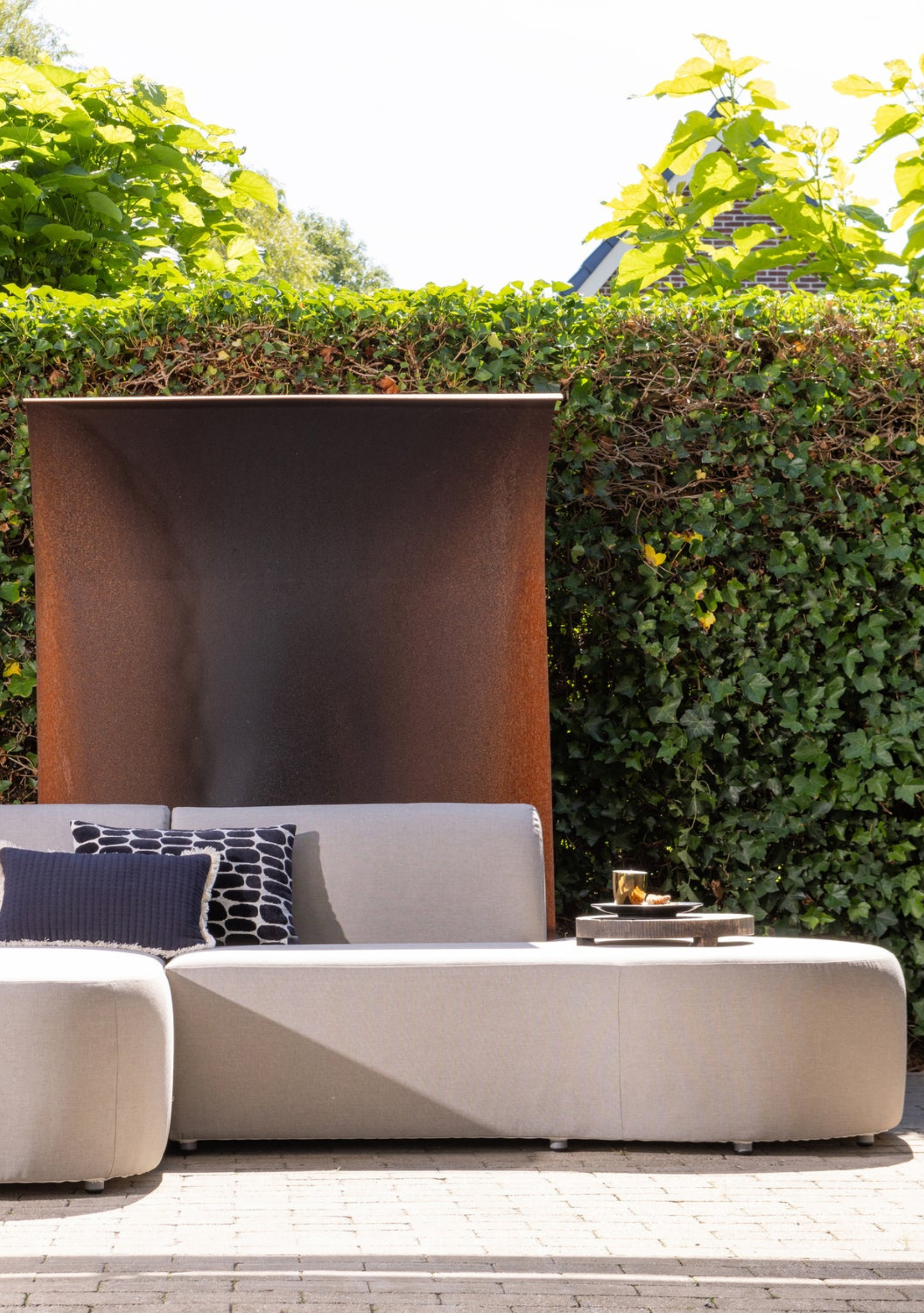 Chios Organic Outdoor Lounge – Left Configuration, Sand - Elara Maison