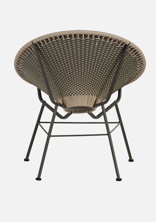 Kazoun Outdoor Lounge Chair – Wicker Green - Elara Maison