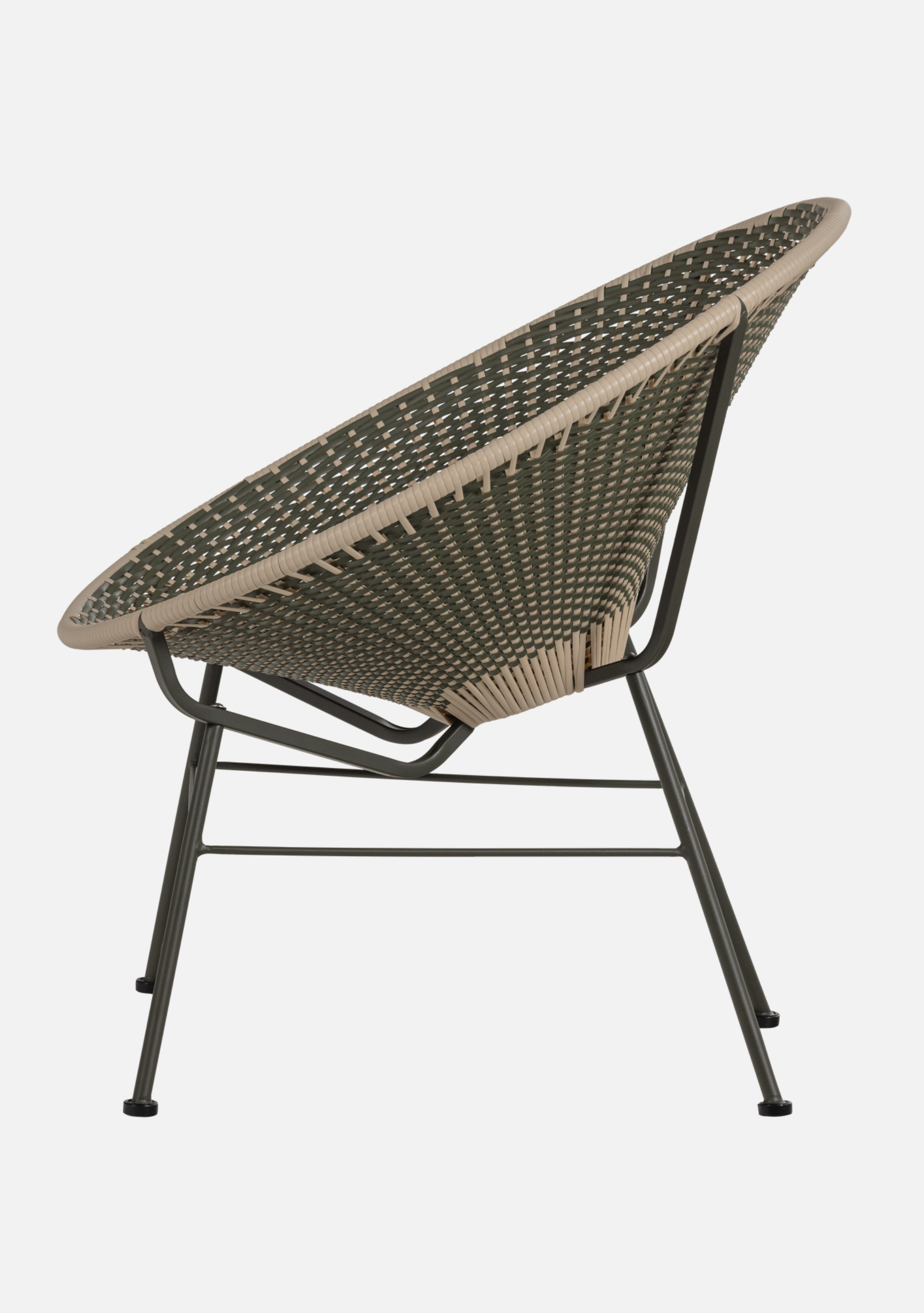 Kazoun Outdoor Lounge Chair – Wicker Green - Elara Maison