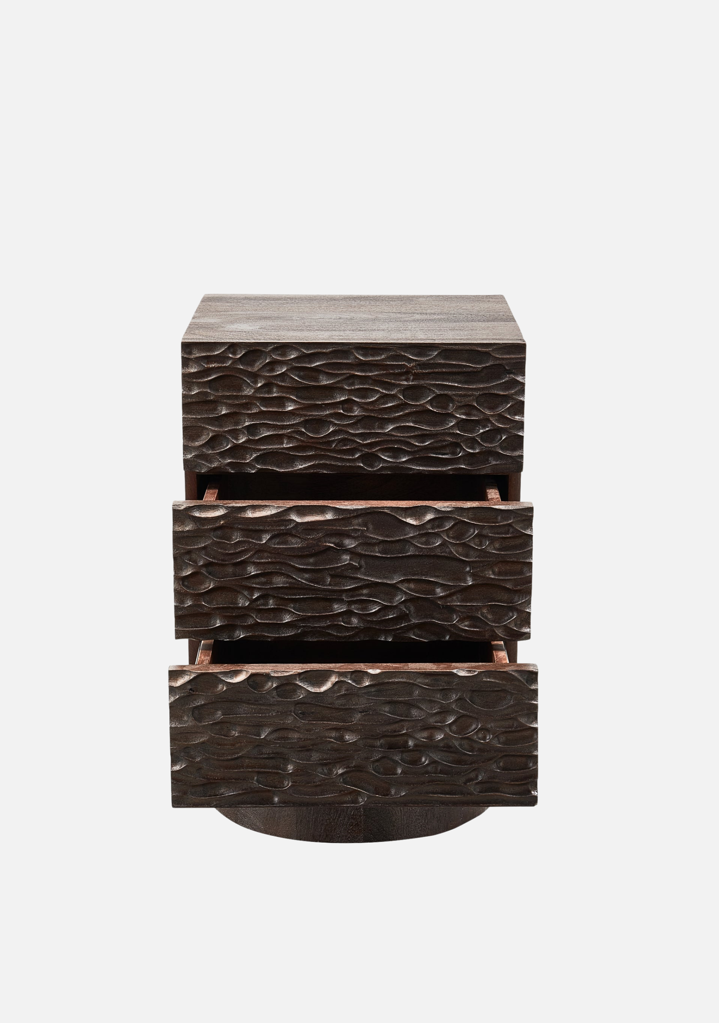 Crumble Nightstand – Walnut Mango Wood