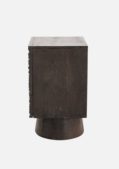 Crumble Nightstand – Walnut Mango Wood