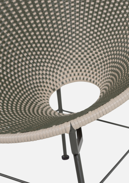 Kazoun Outdoor Lounge Chair – Wicker Green - Elara Maison