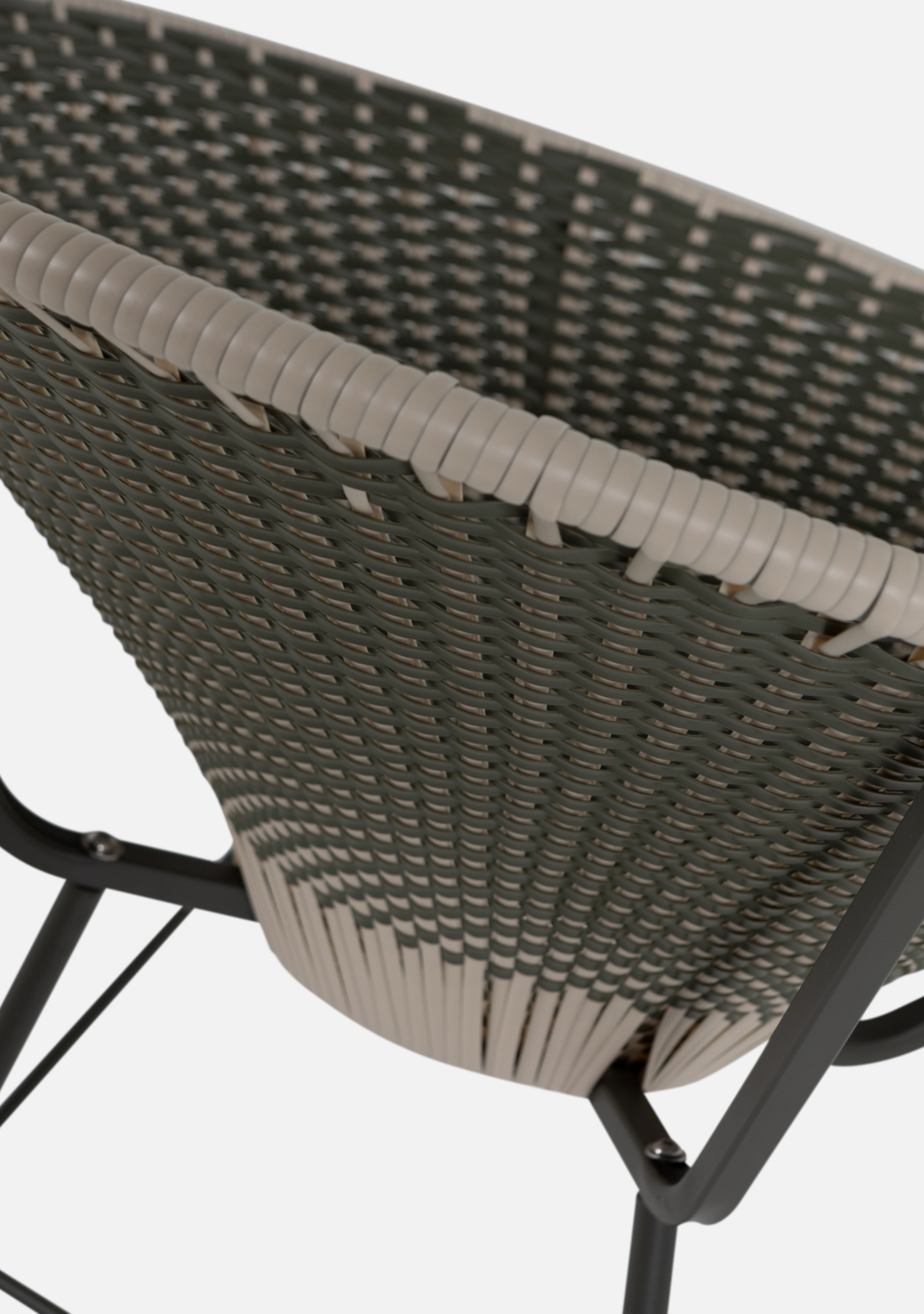 Kazoun Outdoor Lounge Chair – Wicker Green - Elara Maison