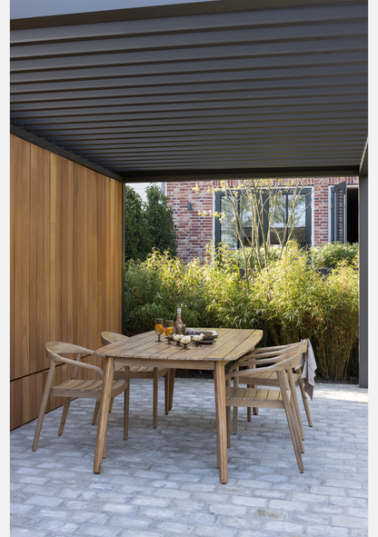 KRIS GARDEN TABLE 215X90 CM ACACIA WOOD NATURAL [fsc] - Elara Maison