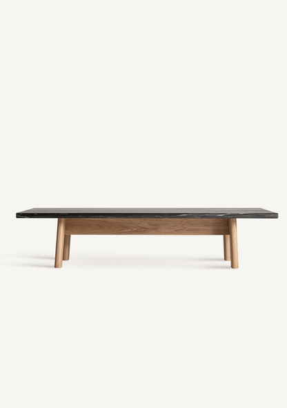 Nara Black Marble & Oak Designer Coffee Table