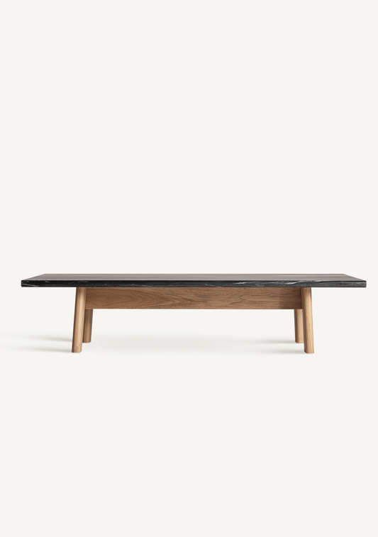 Nara Black Marble & Oak Designer Coffee Table