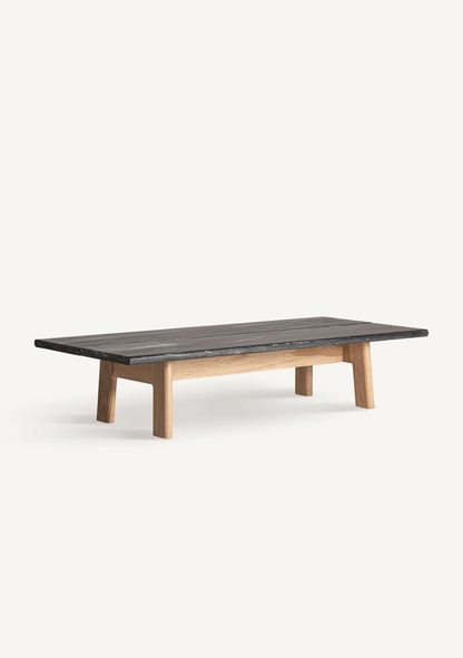 Nara Black Marble & Oak Designer Coffee Table