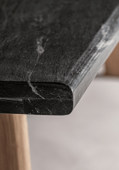 Nara Black Marble & Oak Designer Coffee Table