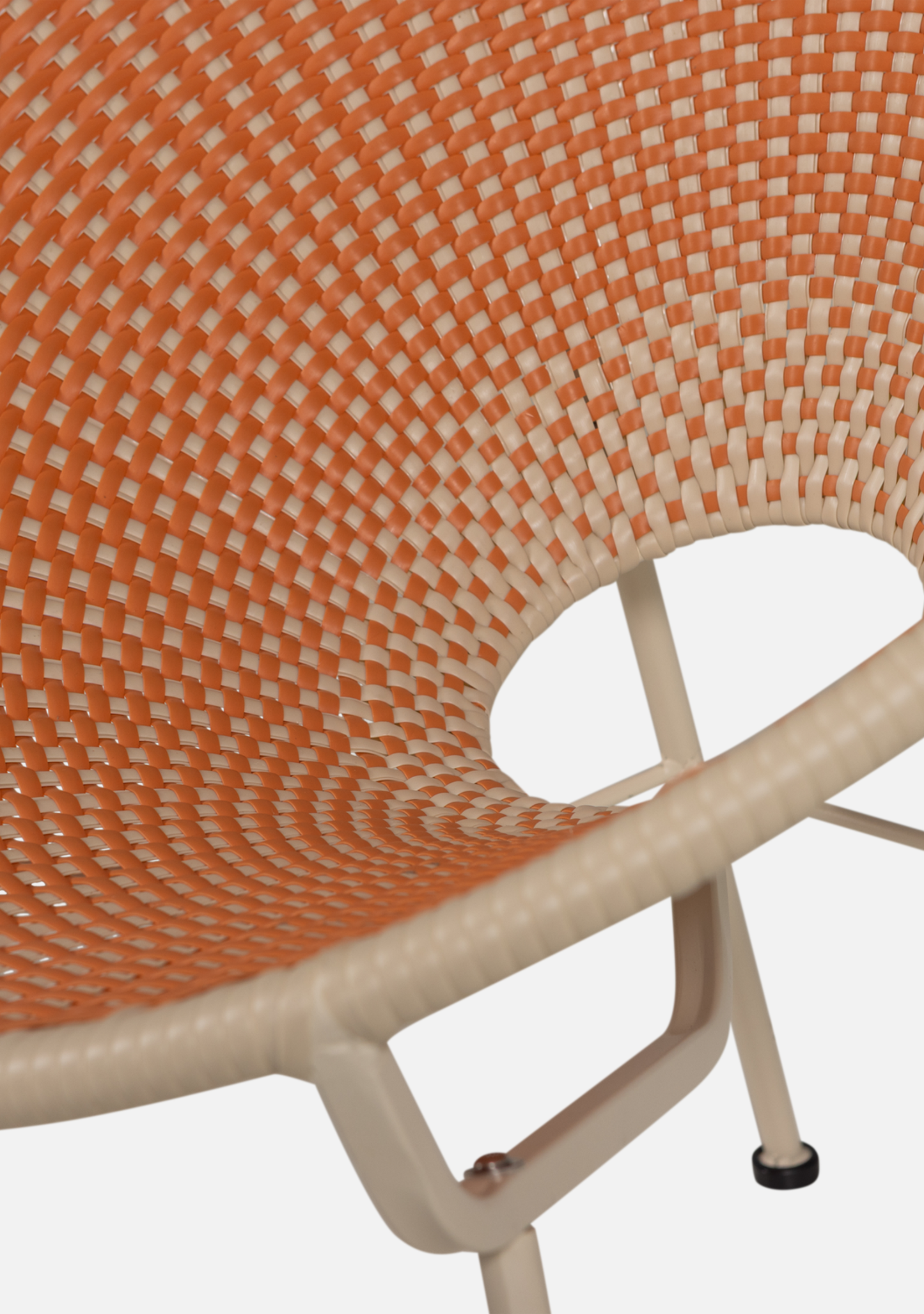 Kazoun Outdoor Lounge Chair – Wicker Orange - Elara Maison
