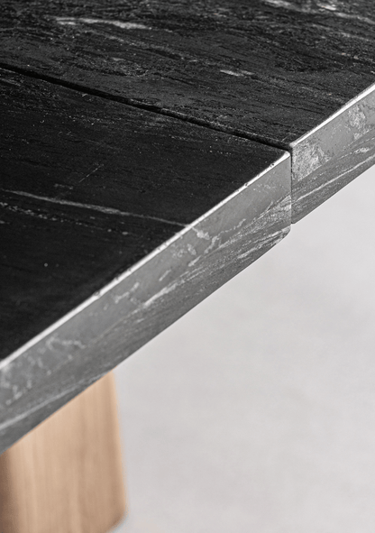 Nara Black Marble & Oak Designer Coffee Table