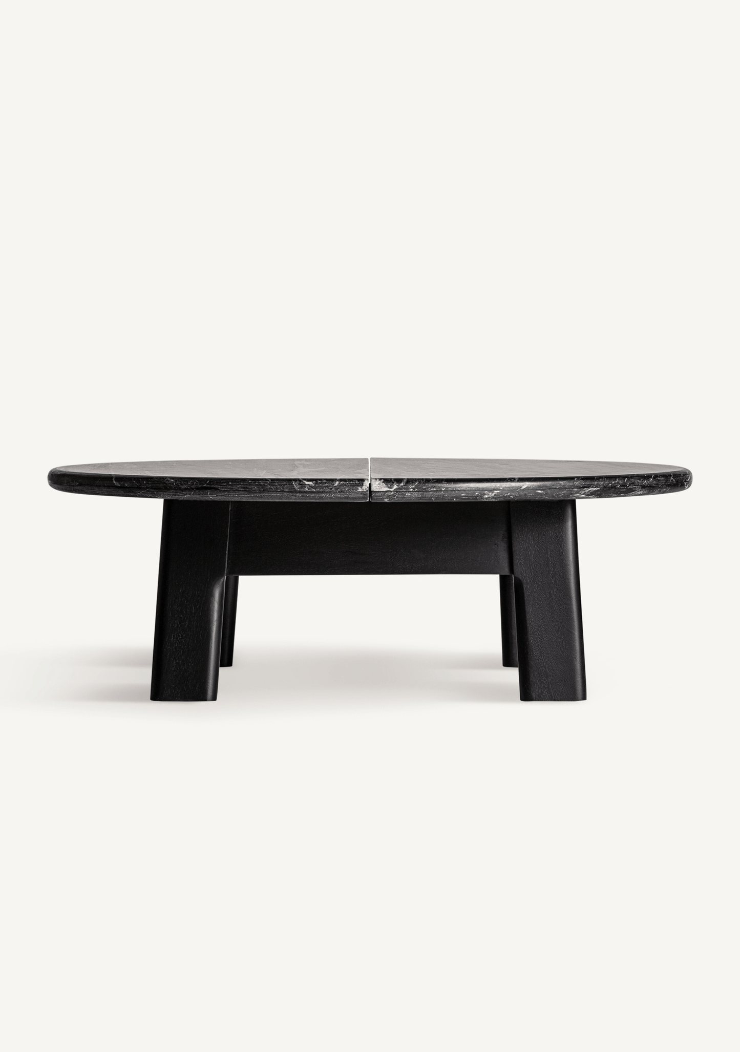 Nara Round Marble & Mango Wood Designer Coffee Table