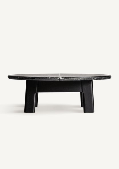 Nara Round Marble & Mango Wood Designer Coffee Table