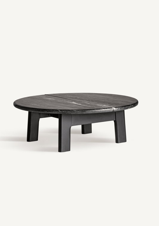 Nara Round Marble & Mango Wood Designer Coffee Table