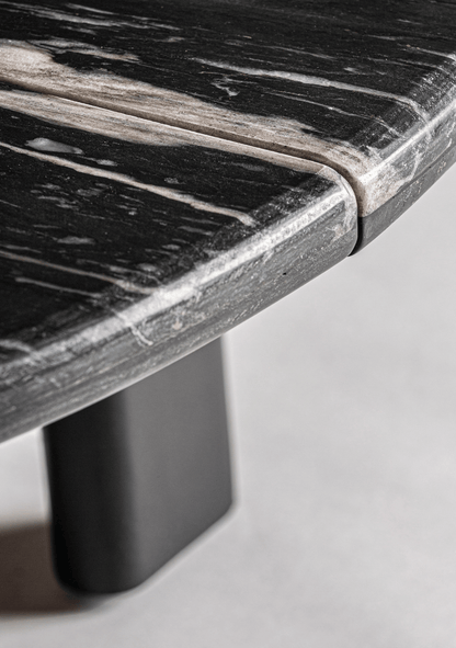 Nara Round Marble & Mango Wood Designer Coffee Table