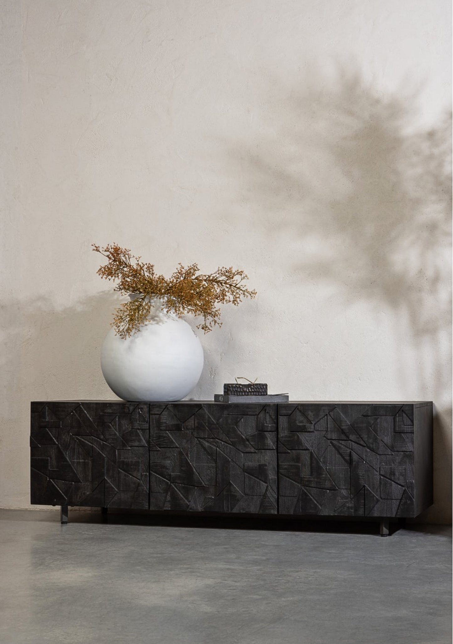 Counter TV Unit – Black Mango Wood